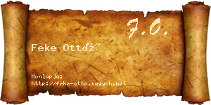 Feke Ottó névjegykártya