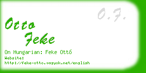 otto feke business card
